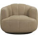 Tadeo Dark Brown / Sahara Sand Leather Swivel Lounge Chair, Swivel